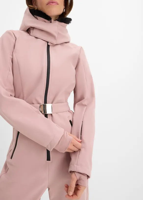 Combinaison de ski rembourr&eacute;e en softshell d&eacute;perlant, bonprix