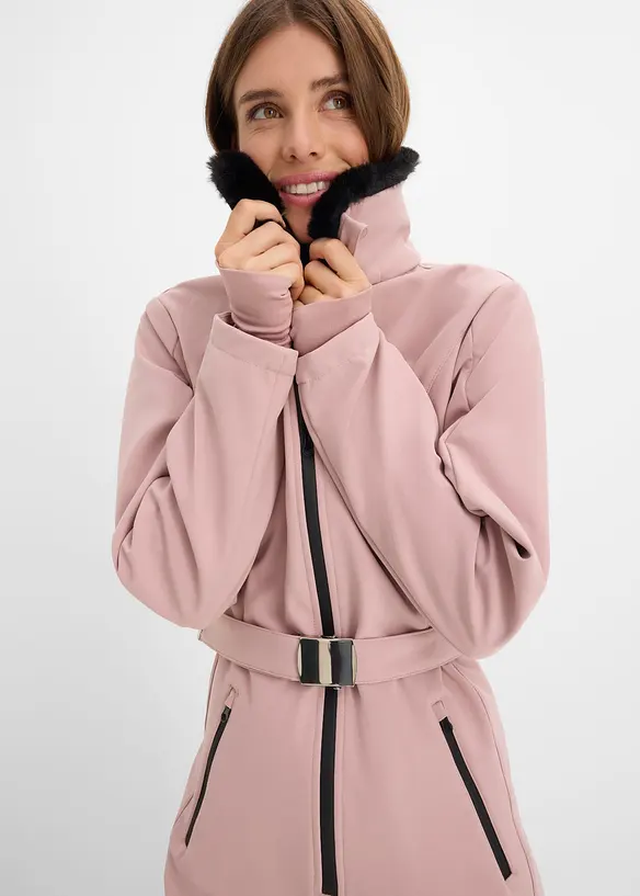 Combinaison de ski rembourr&eacute;e en softshell d&eacute;perlant, bonprix