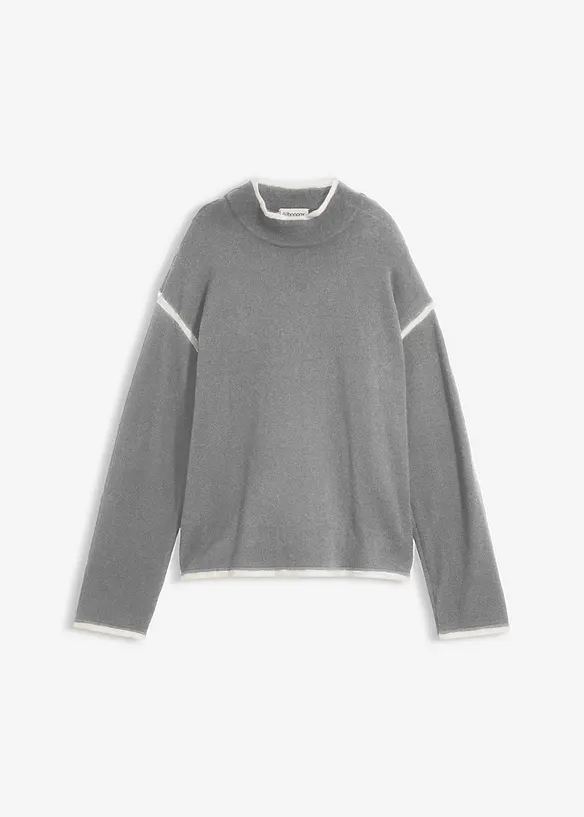 Rollkragenpullover aus Baumwoll-Mix, bonprix