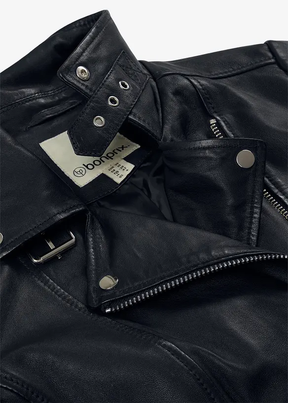 Bikerjacke aus Nappaleder, bonprix
