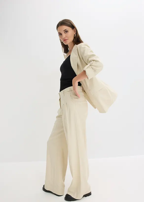 Blazer en lin m&eacute;lang&eacute;, bonprix