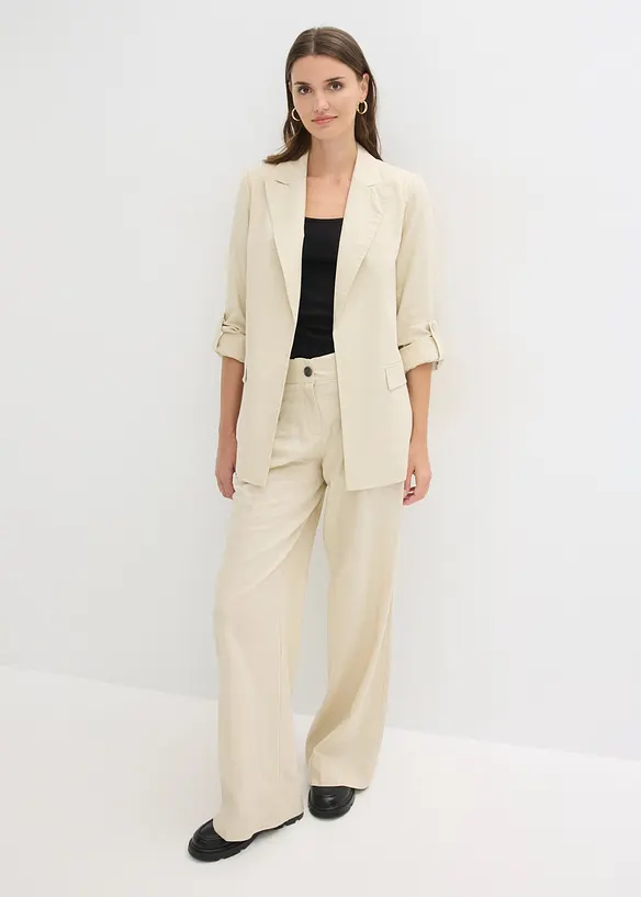 Blazer en lin m&eacute;lang&eacute;, bonprix
