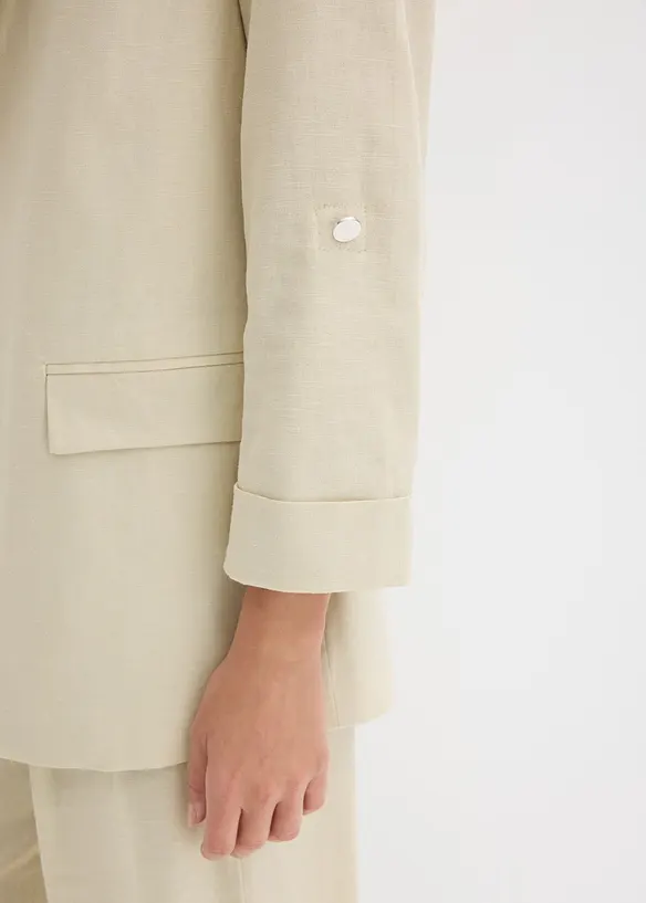 Blazer en lin m&eacute;lang&eacute;, bonprix