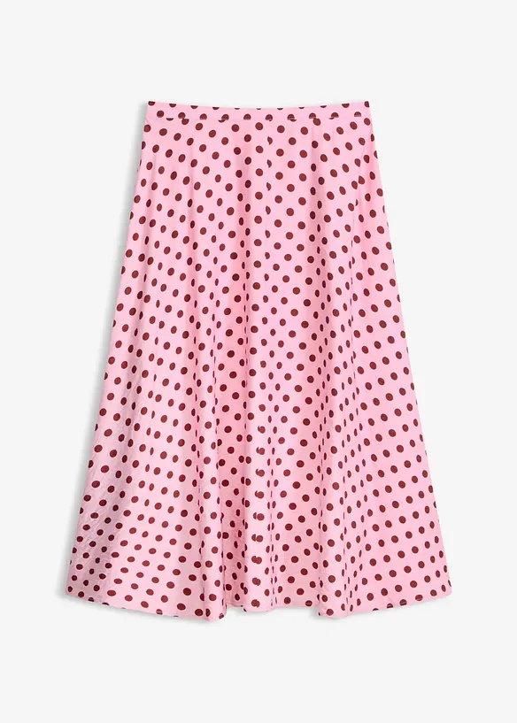 Jupe midi fluide en viscose m&eacute;lang&eacute;e, bonprix