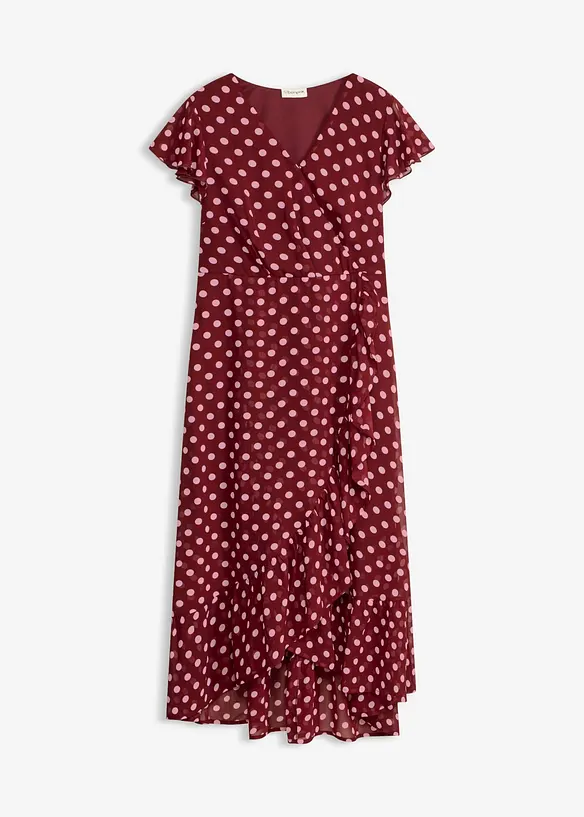 Robe en mousseline &agrave; volants, bonprix