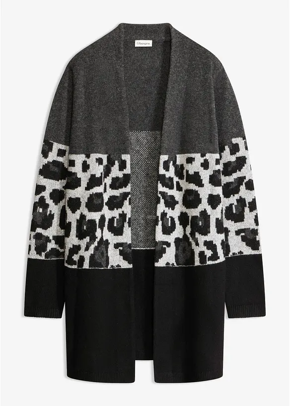 Longstrickjacke mit Jacquardmuster, bonprix