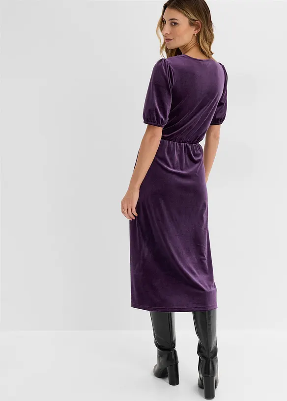 Midikleid aus softem Samt, bonprix