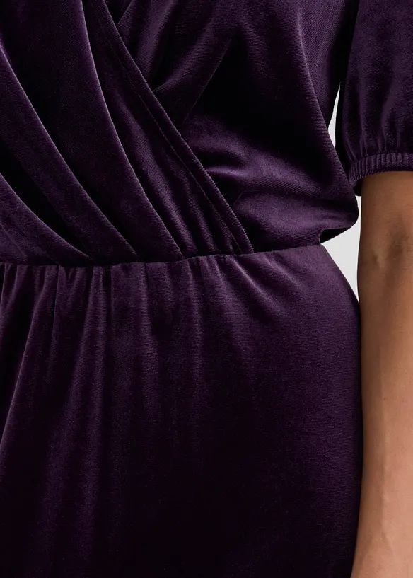 Midikleid aus softem Samt, bonprix