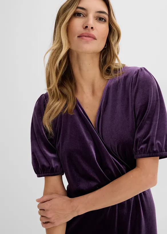 Midikleid aus softem Samt, bonprix