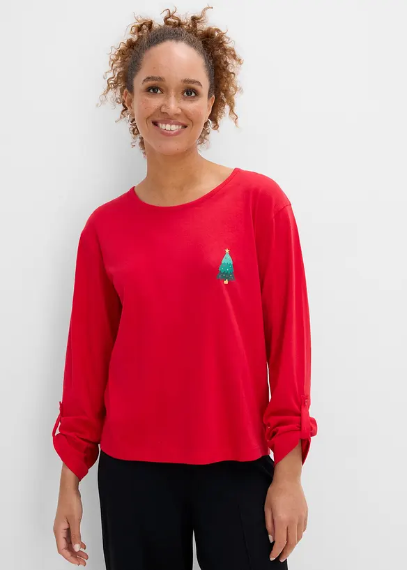 Langarmshirt aus reiner Bio-Baumwolle, bonprix