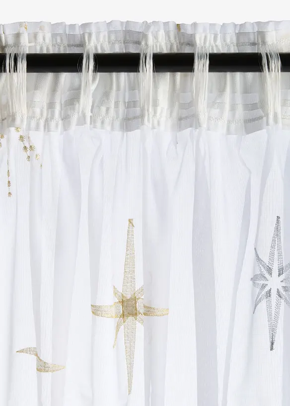 Voilage &agrave; broderie brillante (1&nbsp;pce), bonprix