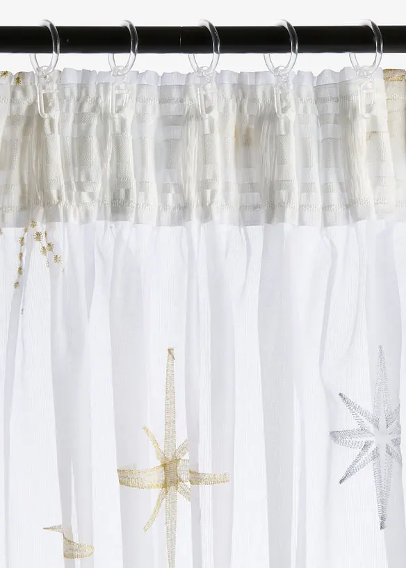 Voilage &agrave; broderie brillante (1&nbsp;pce), bonprix