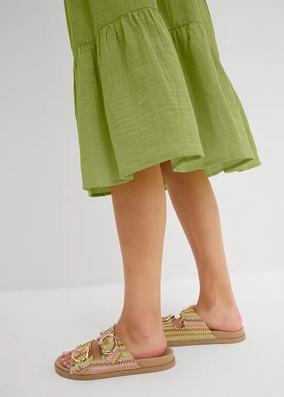 Robe midi en douce gaze de coton, bonprix