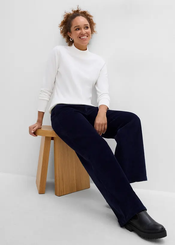 Cordhose aus elastischem Baumwoll-Mix, bonprix