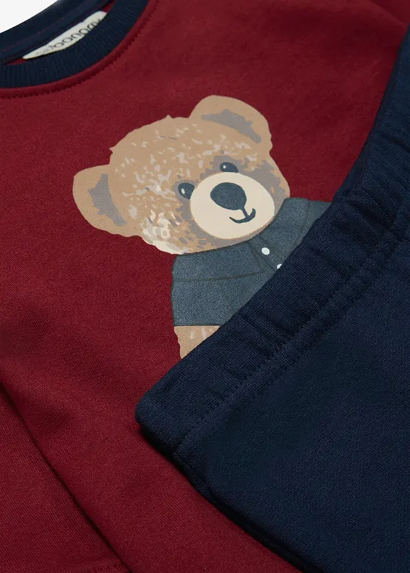 Sweat-shirt et pantalon b&eacute;b&eacute; 100% coton (ens. 2 pces), bonprix