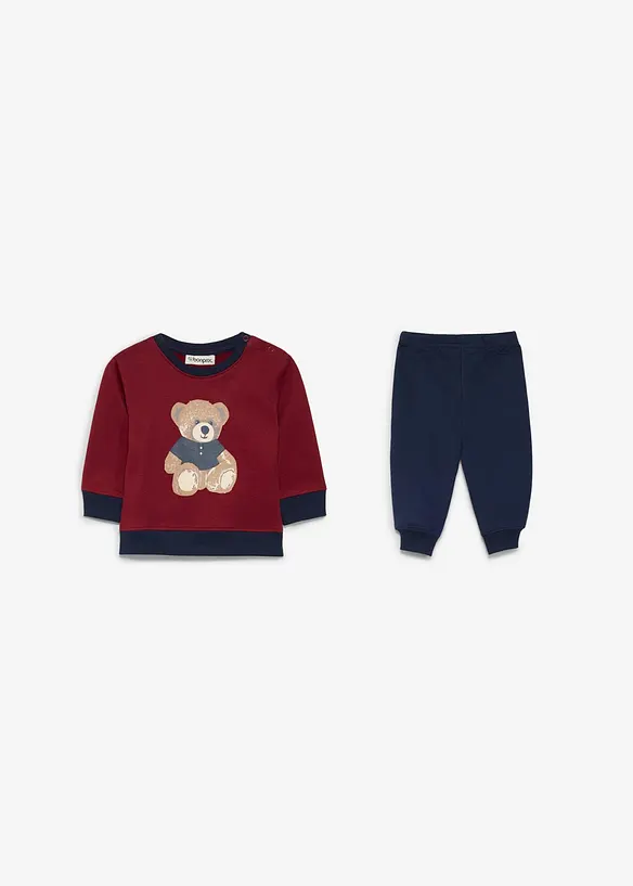 Sweat-shirt et pantalon b&eacute;b&eacute; 100% coton (ens. 2 pces), bonprix