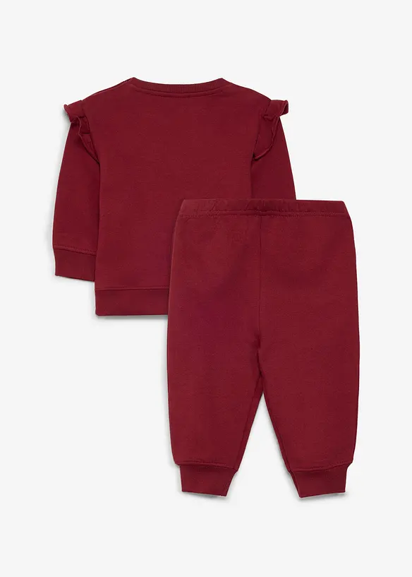 Sweat-shirt et pantalon b&eacute;b&eacute; 100% coton (ens. 2 pces), bonprix