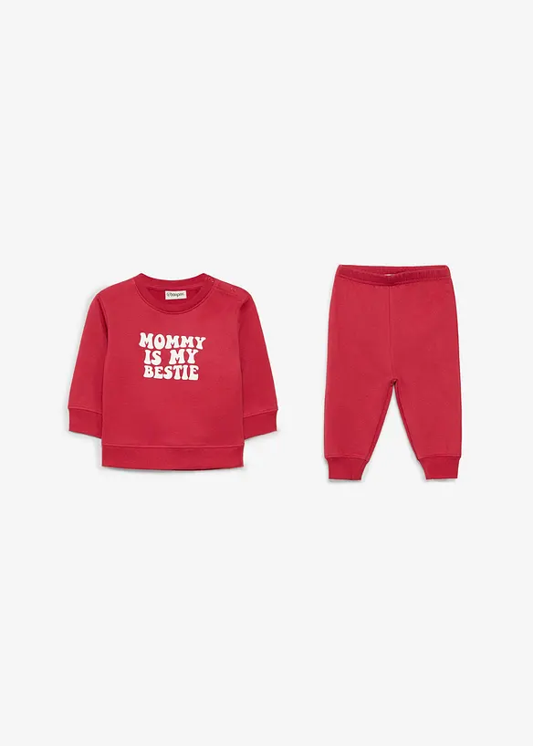 Sweat-shirt et pantalon 100% coton (ens. 2 pces), bonprix