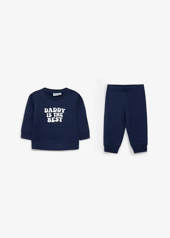 Sweat-shirt et pantalon b&eacute;b&eacute; 100% coton (ens. 2 pces), bonprix
