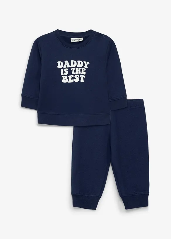 Sweat-shirt et pantalon b&eacute;b&eacute; 100% coton (ens. 2 pces), bonprix