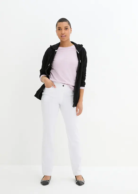 Pantalon en bengaline extensible &agrave; taille &eacute;lastiqu&eacute;e, bonprix