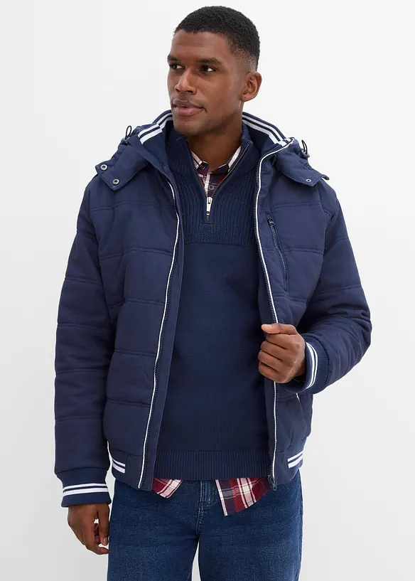 Blouson matelass&eacute; &agrave; capuche amovible, bonprix