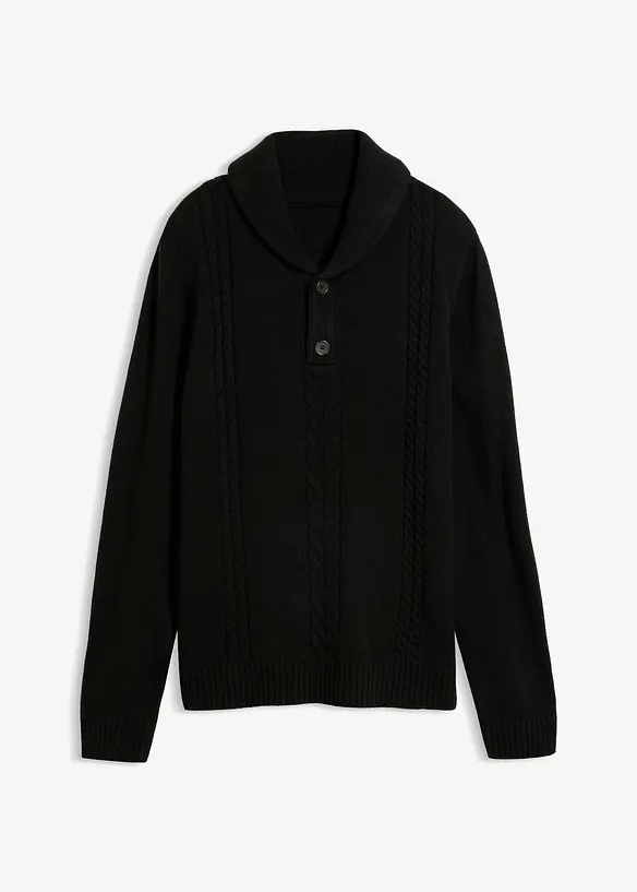 Pull en grosse maille &agrave; col ch&acirc;le, bonprix