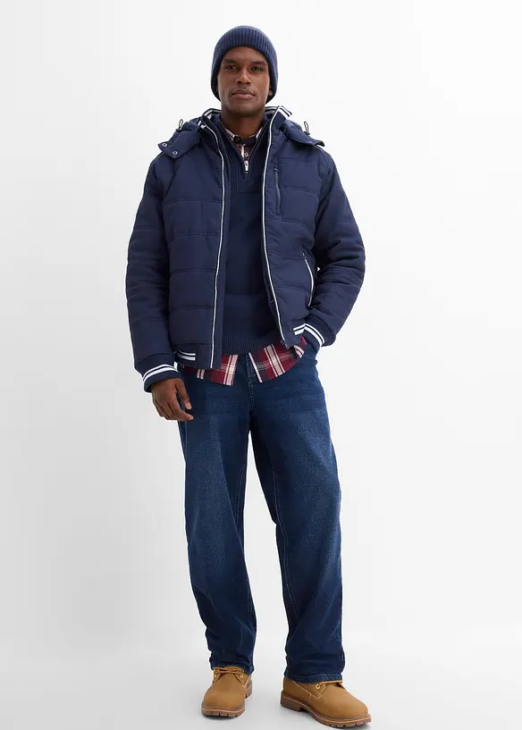 Blouson matelass&eacute; &agrave; capuche amovible, bonprix