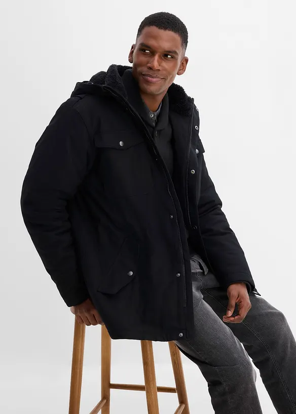 Parka avec doublure peluche, bonprix