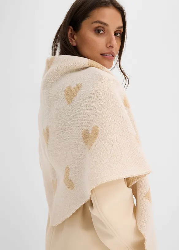 Foulard triangulaire &agrave; c&oelig;urs, bonprix