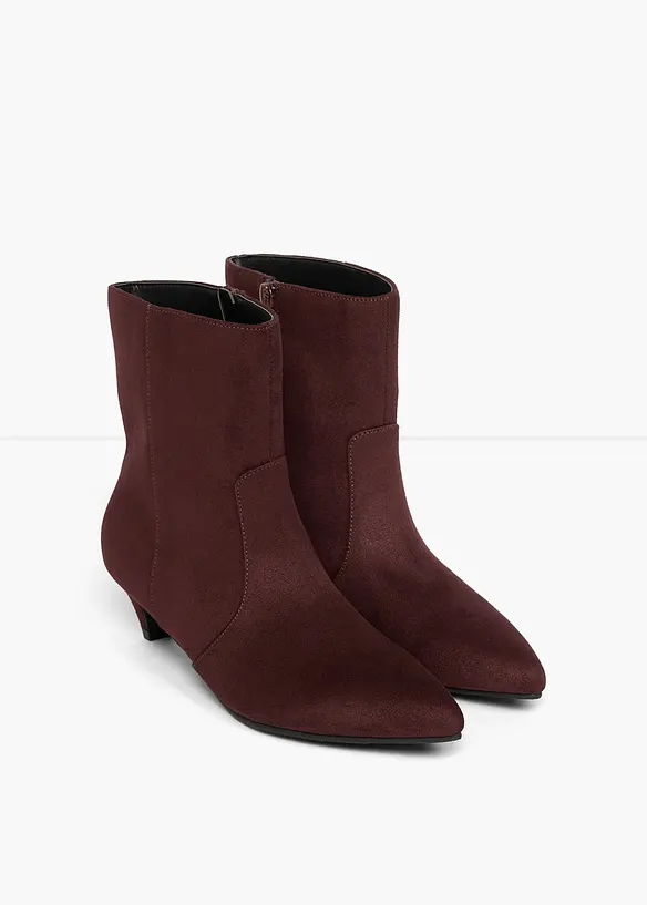 Bottines &agrave; petit talon fin, bonprix