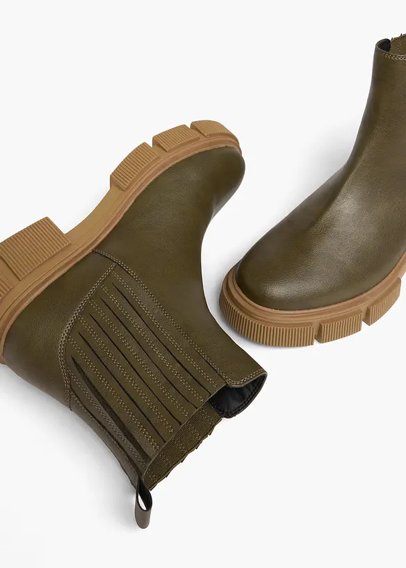 Bottines Chelsea &agrave; semelle crant&eacute;e, bonprix