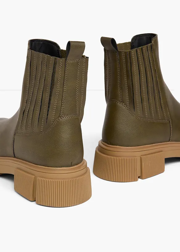 Bottines Chelsea &agrave; semelle crant&eacute;e, bonprix