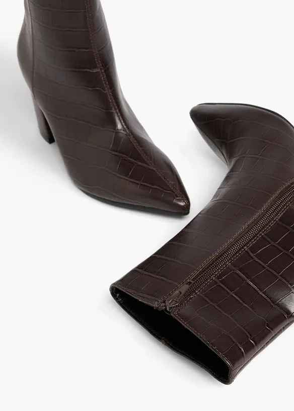 Bottines &agrave; talon bloc, bonprix