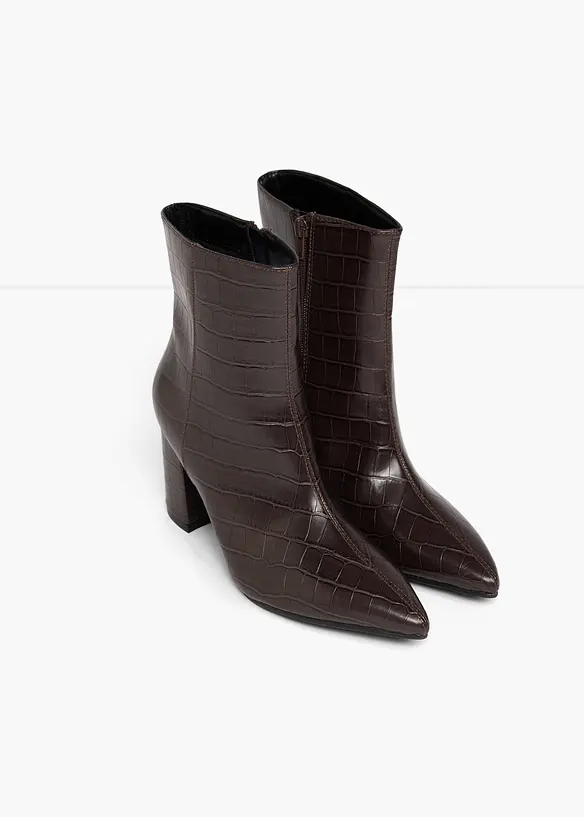 Bottines &agrave; talon bloc, bonprix