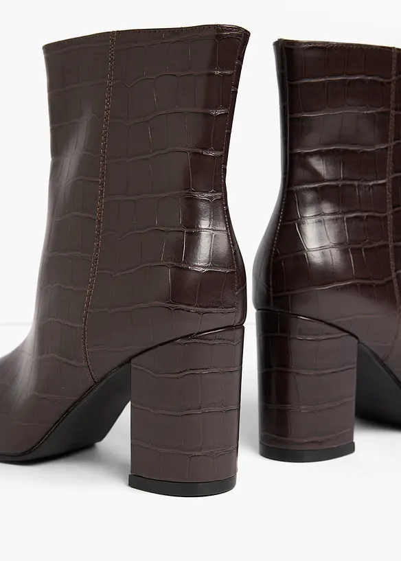 Bottines &agrave; talon bloc, bonprix