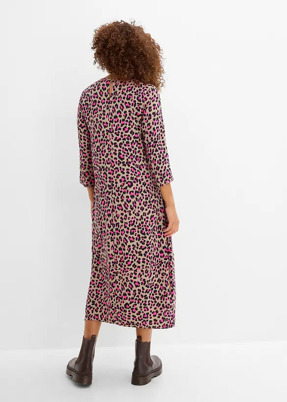 Midikleid aus flie&szlig;ender Viskose, bonprix