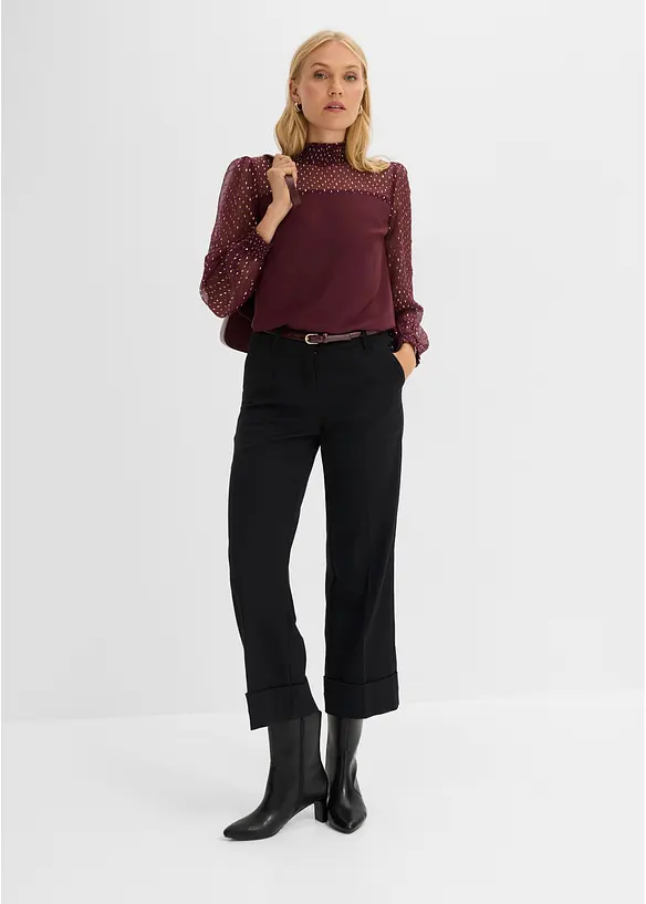 Blouse &agrave; empi&egrave;cement smock&eacute;, bonprix