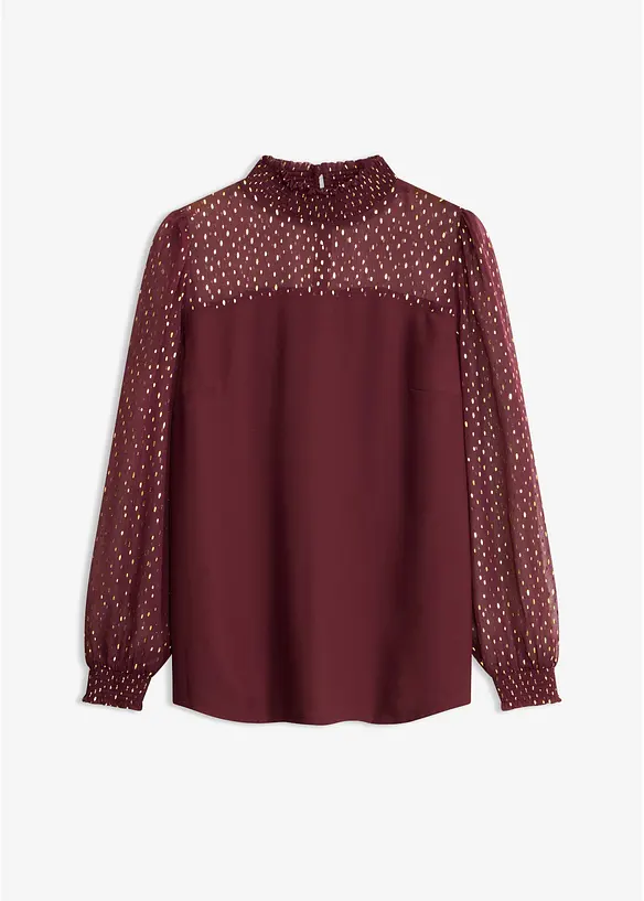 Blouse &agrave; empi&egrave;cement smock&eacute;, bonprix
