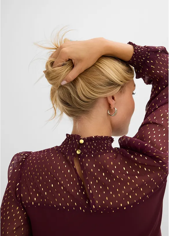 Blouse &agrave; empi&egrave;cement smock&eacute;, bonprix