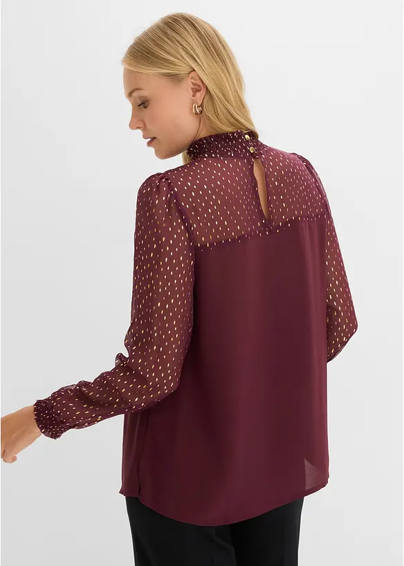 Blouse &agrave; empi&egrave;cement smock&eacute;, bonprix