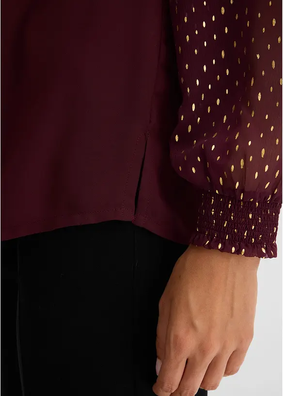 Blouse &agrave; empi&egrave;cement smock&eacute;, bonprix