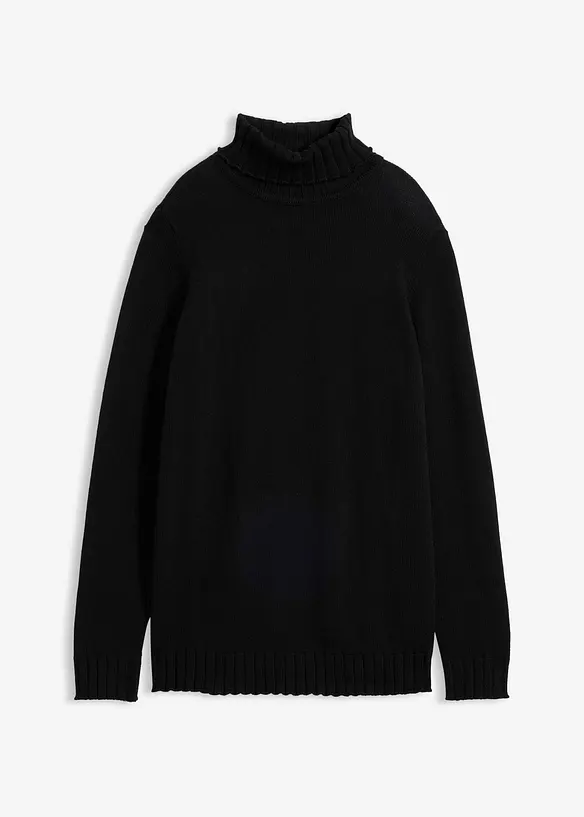 Pull col roul&eacute; en coton, bonprix
