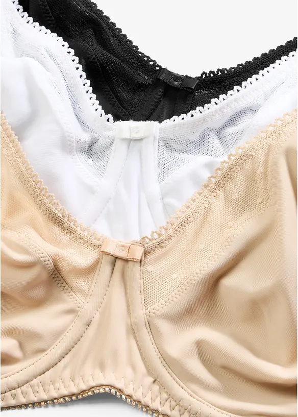 Minimizer T-Shirt BH mit gepolsterten Tr&auml;gern (3er Pack), bonprix