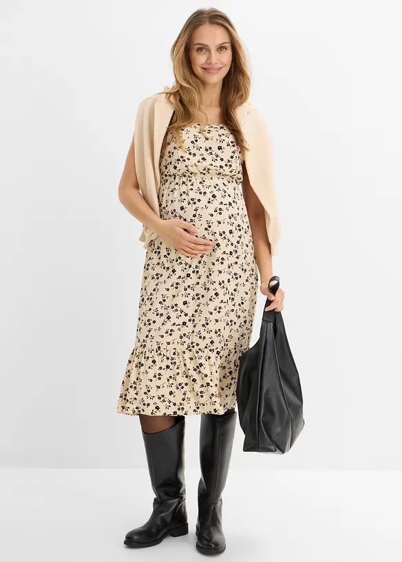 Robe de grossesse et d&rsquo;allaitement avec pull s&eacute;par&eacute; (ens. 2 pces), bonprix