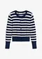 dunkelblau/wollweiß gestreift