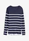 dunkelblau/wei&szlig; gestreift