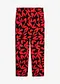 schwarz/erdbeere floral