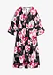 schwarz/pink floral