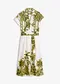 blanc nacr&eacute;/olive imprim&eacute;